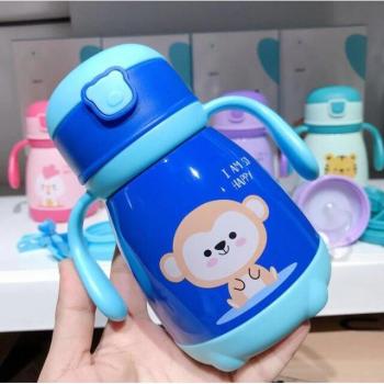 330ml Stainless Steel Baby Milk Thermos with 2 Lids