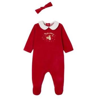 Bébé Fille Pyjama VERTBAUDET + Bandeau Noir & Coffret Cadeau Rouge Noël