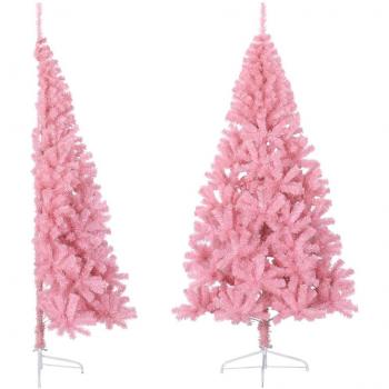 VidaXL Künstlicher Halb-Weihnachtsbaum mit Ständer 210 cm Rosa PVC