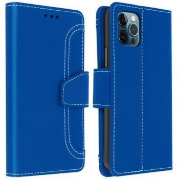 Funda iPhone 12 Pro Max Azul con Soporte y Monedero