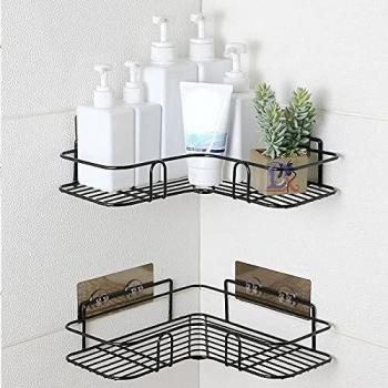 Corner Shower Caddy Storage Rack, Bathroom Organizer with No Drilling