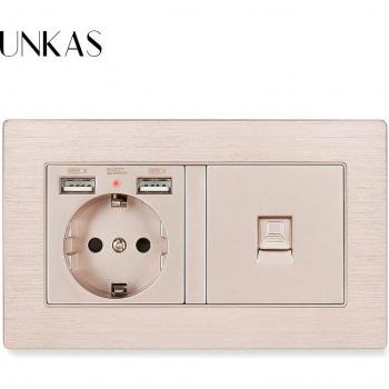 UnkAs USB‑RJ Dual Hub