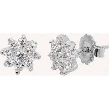 Pendientes flor con circonitas de Vidal & Vidal