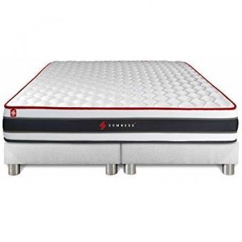 Kit de couchage Energy Confortable avec matelas à mémoire de forme et ressorts ensachés 200x200