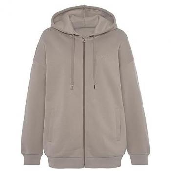 Damen Kapuzensweatjacke Lascana in Grau