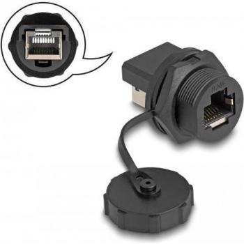 Acoplador de empotrar RJ45 Cat.6a con tapa de protección