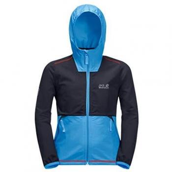 Jack Wolfskin Boys Turbulence Atmungsaktive Kids-Softshell, Night Blue, Größe 164