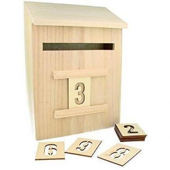 Calendario dell'Avvento in Legno Artémio 20x9,5x28 cm