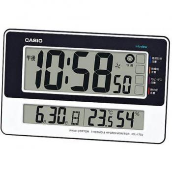 CASIO Montre murale Wave Ceptor IDL170J7JF blanche