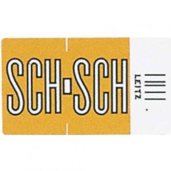 Leitz Orgacolor Buchstabensignal SCH VE=250 Stück hellbraun
