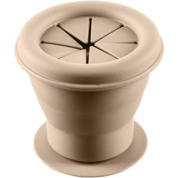 Silicone Food Storage Bowl by Zopa – Beige Sand, Suction Cup Included