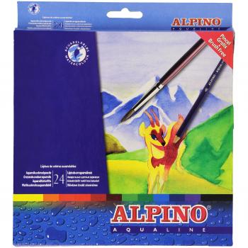 Alpino aqualine lápices de colores acuarelables 175mm estuche de 24