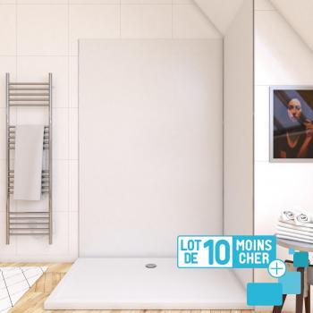 Pannelli Murali Bagno: 10 pezzi, 120x210 mm, Alluminio Bianco – Wall'It