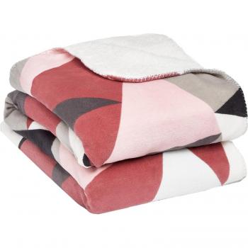 Dreamscene Geo Print Sherpa Throw, 150 x 180