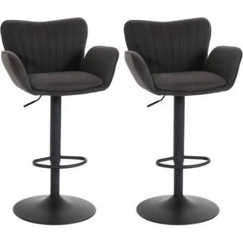 MCW M67 Barstühle – 2‑teilige Set, Stoff/Metallrahmen