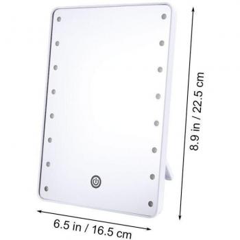 Miroir de table éclairé à LED 16 lumières