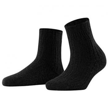 FALKE Rib Women House Socks, Bedsocks, Black