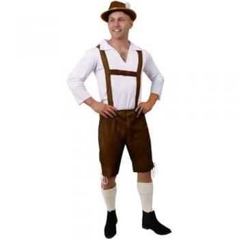 Men's Brown Bavarian Traditional Attire (Large)