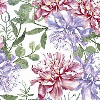 Tapisserie pastel florale : serviettes 33 cm × 33 cm, pack de 20