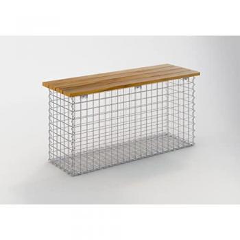Banc de jardin spirale en teck 105 x 50 x 30 cm
