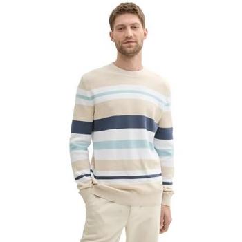 Gestreifter Strickpullover TOM TAILOR, weiß, Gr. XL