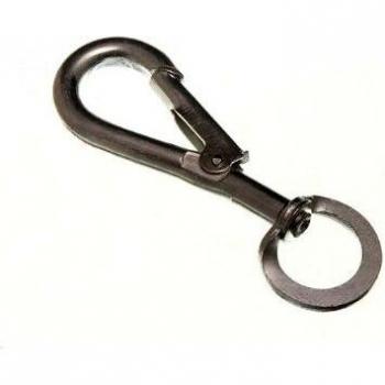 Industrial Grade 7mm Snap Spring Clip Carbine Hook to Swivel, BZP Steel