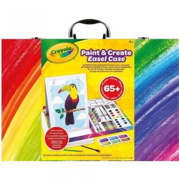 Maletín del pintor Arcoíris de Crayola con caballete y 65 piezas