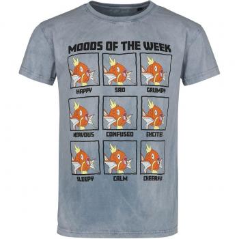 Tee-shirt Casual Pokémon Magicarpe – Humeurs Mensuelles – Bleu – Hommes (S-XXL)