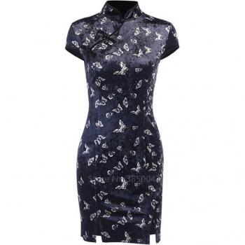Butterfly Design Cheongsam Dress