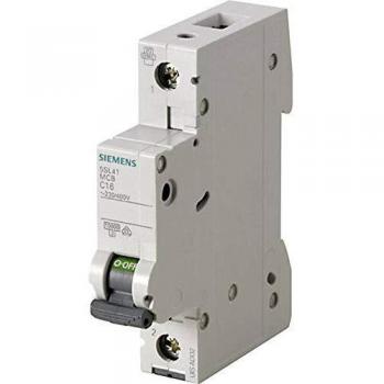 Disyuntor CHAR-B Siemens 5SL4106-6, 6 A, 1 Polo, 10 kA