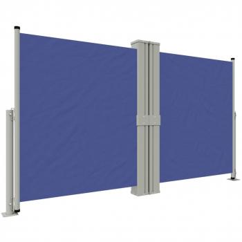 Blue Retractable Side Awning 140x1200 cm