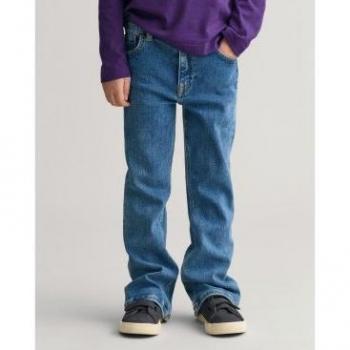 Vaqueros Gant Niño “Bootcut Wide” Azul, 122/128 cm, Casual y Cómodo