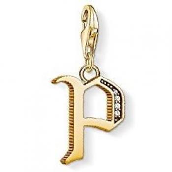 Colgante de Plata con Baño de Oro 18K Letra P Thomas Sabo
