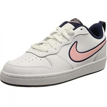 Nike Court Borough Low 2 SE – Weiß & Pink mit Midnight Navy‑Detail, Mittelgröße (EU)