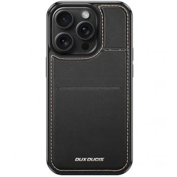 Custodia ibrida Dux Ducis con blocco RFID per iPhone 15 Pro – Nera