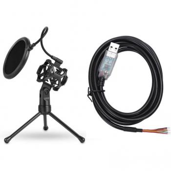 Cable USB a RS485 con micrófono y trípode