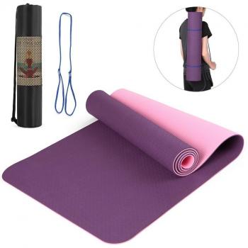 TPE Non-slip Yoga Mat 183*61*0.6cm with Carrying Strap
