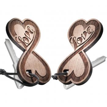 SchenkYOU Liebe im Holzerbe: Schlüsselanhänger Set Infinity