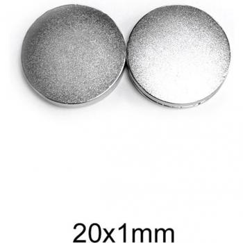 100pcs 20x1mm Neodymium Magnets