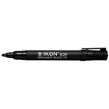 ValueX Permanent Marker Bullet Tip 2mm Line Black (Pack 10)