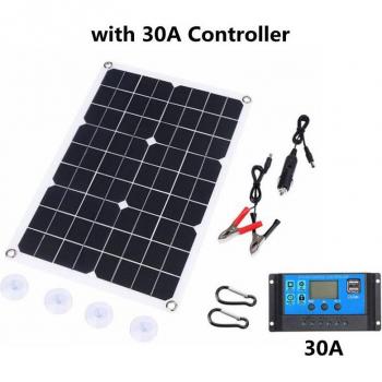 Système solaire autonome 180W USB2.0 + chargeur 30A/60A