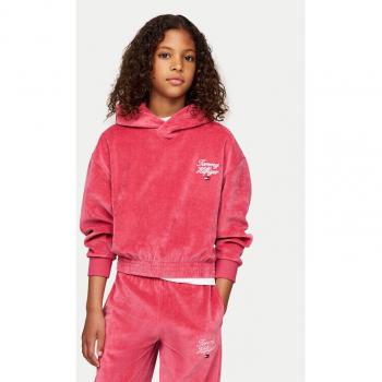 Tommy Hilfiger Girls Size 16 Pink Velour Hoodie