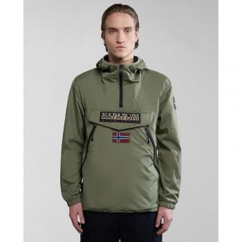 Parka Rainforest WB PKT V2 de hombre impermeable con capucha Napapijri en color GAE GREEN LICHEN