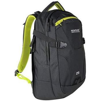 Regatta Paladen Hardwearing Padded 35 L Travel Laptop Backpack – Ebony/Neon Spring