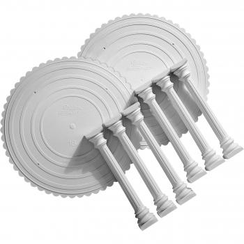 Wilton Decora Roman Column Tier Table Set, White