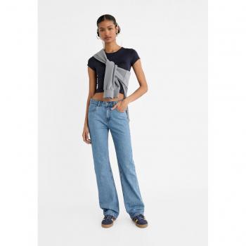 Stradivarius Damenjeans mit geradem Schnitt in Mittelblau 38