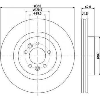 OE Replacement Brake Disc 8DD 355 125-251 for HELLA