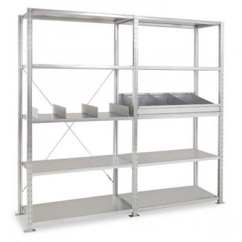 Rayonnage en métal 5 niveaux L100 x P50 x H200 cm