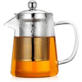 Tazza da Tè Cookjoy Vetro 800ml con Filtro Inox