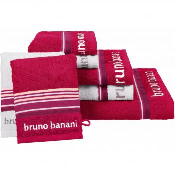 Bruno Banani Maja Handtuch‑Set mit Markenlogo – 70 × 140 cm Duschtuch, 50 × 100 cm Handtücher, 30 × 50 cm Gästetücher, 16 × 21 cm Waschhandschuhe
